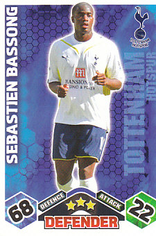 Sebastien Bassong Tottenham Hotspur 2009/10 Topps Match Attax #292